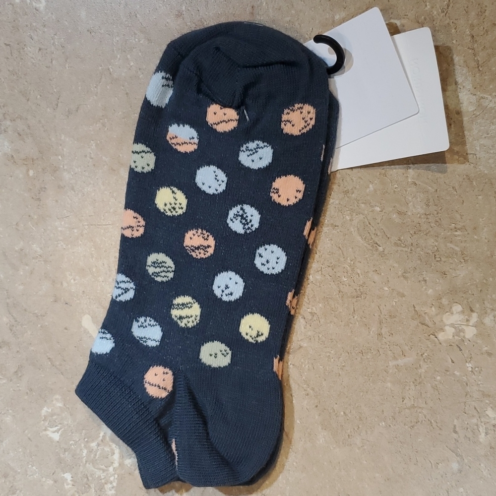 Nordstrom Grey Multi-Dot Ankle Socks